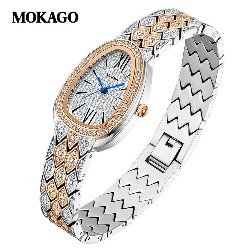 SANDA Ladies Watches Gifts Snake Head Watch for Women Luxury Fashion Steel Strap Quartz Wristwatches