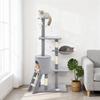Multi-Level Cat Tower, 134cm Cat Tree with Condo and Sisal Scratching Posts for Indoor Kittens, Grey