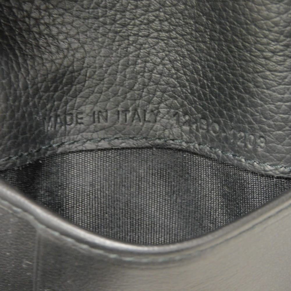 Подержанный 10656 Saddle Вертикальный держатель для карт 2ADCH169YKS_H03E 7946 Логотип Металлический Косой жаккард Черный Мужской из Японии