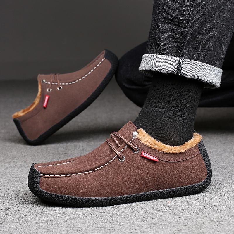 TUINANLE Мужская теплая зимняя обувь, высококачественные мокасины, повседневная обувь, туфли на плоской подошве, мужская обувь для вождения