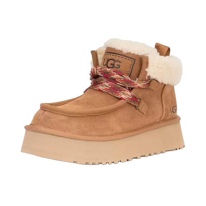 UGG Теплые износостойкие короткие снегоступы Женские коричневые кроссовки 1143954CHE