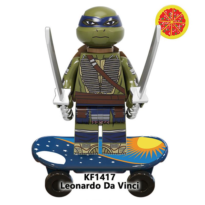 Ninja Series Building Blocks Minifigure, Small Particle Bricks Turtle Toy