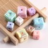 УФ Цветные Квадратные Акриловые Бусины - Прозрачные Spacer Бусины для DIY Чехлов для Телефонов Браслетов Бижутерии