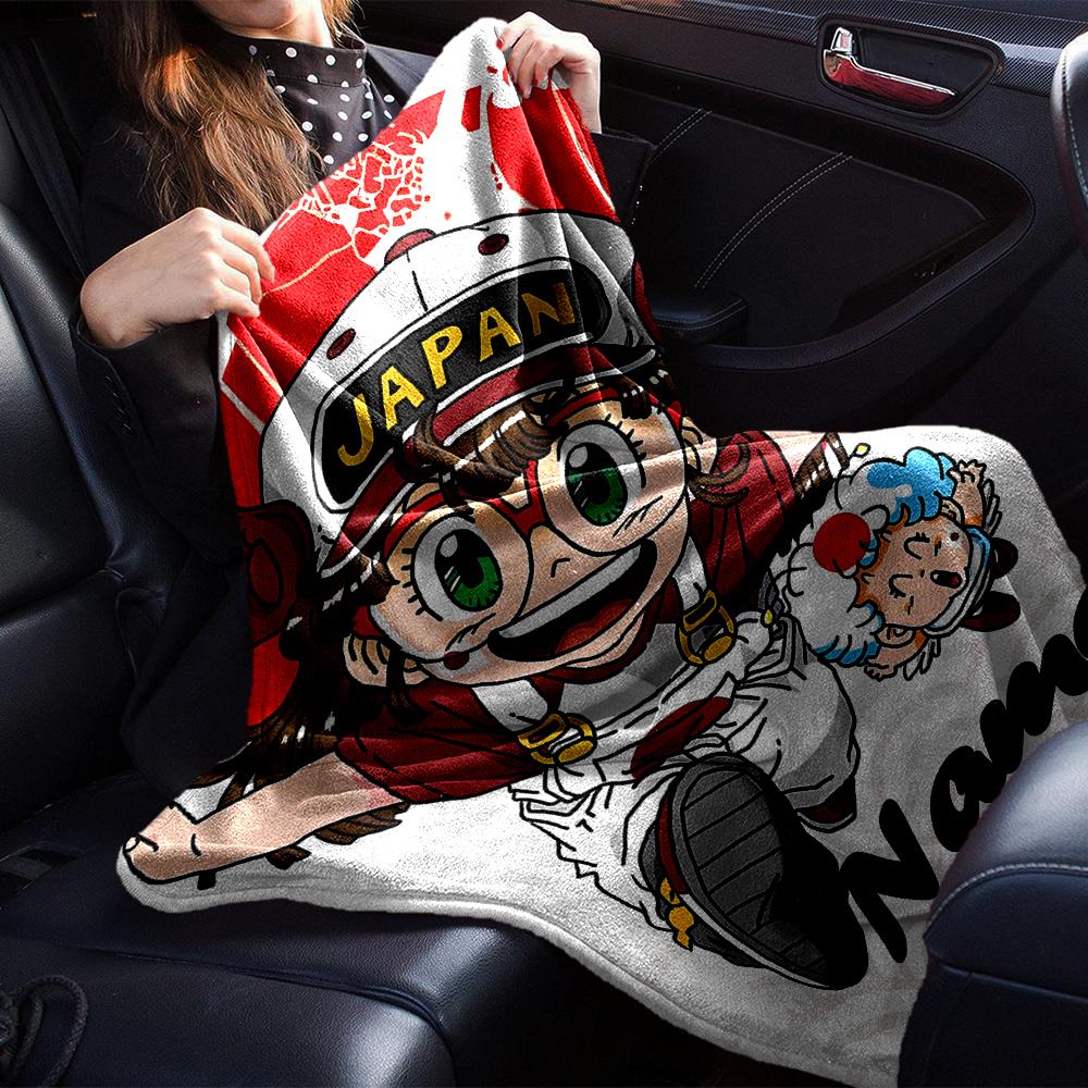 Customiz Name Personality Arale Norimaki Blanket Soft &Warm Sofa Office Bed Travel Lunch Break Blanket, Gift Suitable for All Seasons