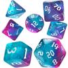 Игры Кубики Набор кубиков двухцветный Набор кубиков с резным узором Иридисцентные блестящие многогранные кубики 7 кубиков