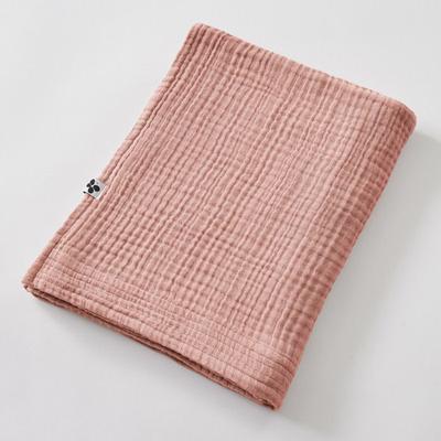 Банное полотенце 90 x 150 см Gaïa однотонное хлопково-марлевое - Gaïa Peach Pink
