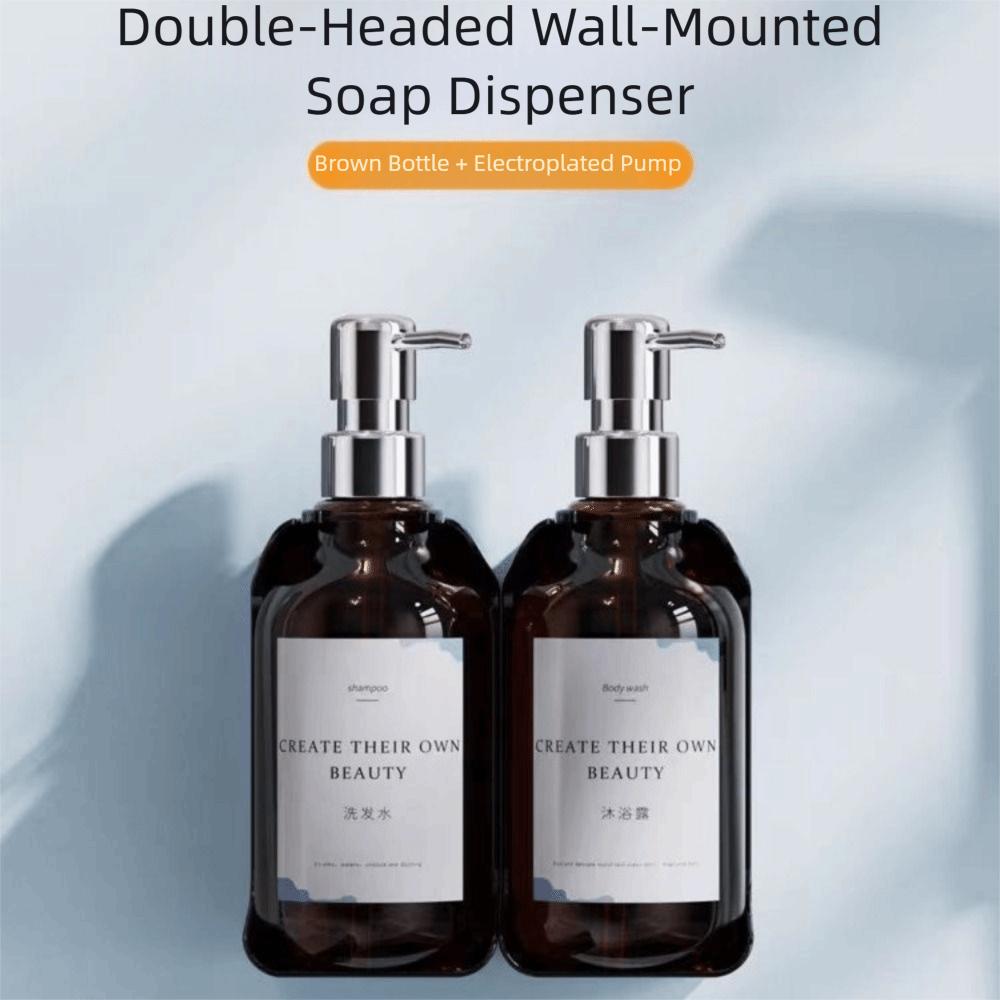Hand Press Empty Pump Bottle Clear/Brown Hand Sanitizer Jar Wall Mounted Soap Dispenser Travel