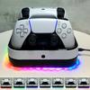 Для контроллера PS5 Двойная зарядная станция RGB Быстрая зарядка для PS5 Двойной беспроводной геймпад Зарядное устройство-подставка