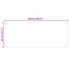 Black Kitchen Backsplash Tempered Glass 100 x 40 cm