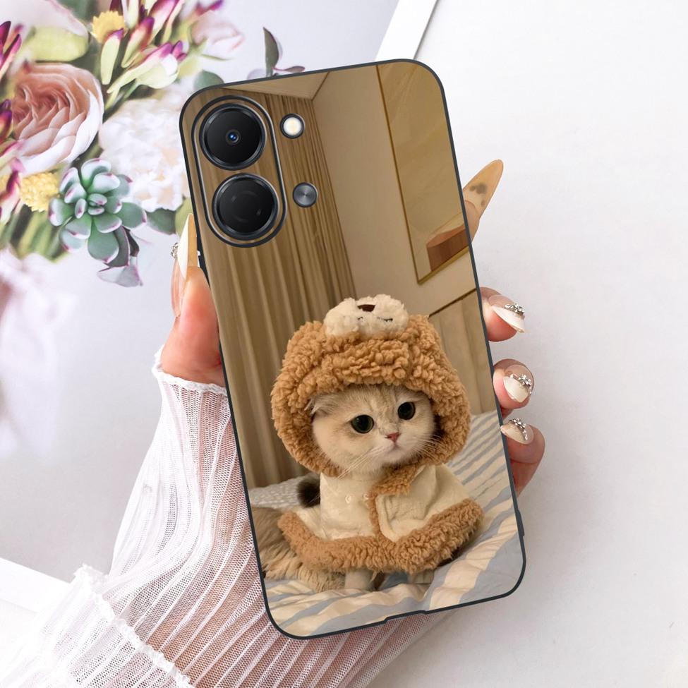 For Tecno Spark Go 3 Case Cover Fashion Butterfly Luxury Cute Painted Black Silicone Bumper For Tecno Spark Go3 KN3 Phone Casing
