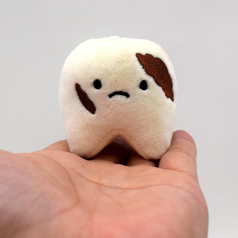 Cute Teeth Plush Toy Cartoon Wisdom Teeth Pendant Toothbrush Soft Care For Teeth Toothpaste Toothbrush Tooth Care Toys Kid Gifts