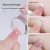 Transparent Silicone Nail Art Stamp with 2.8cm Head & Lid, Large Scraper