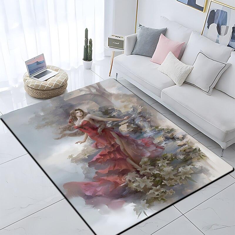 Ковер Final Fantasy с художественным принтом для гостиной, спальни, детские коврики, мягкий кухонный коврик, нескользящий фланелевый ковер, напольный коврик