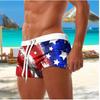 Летние шорты с 3D принтом американского флага, модные повседневные пляжные мужские шорты