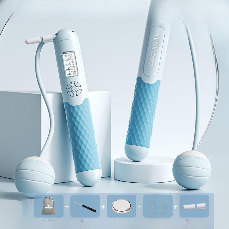 Беспроводная скакалка Электронный счетчик таймера для мужчин и женщин Фитнес-сжигание жира Спортивный мяч средней тяжести A6 Модель 5 Кнопочный счетчик