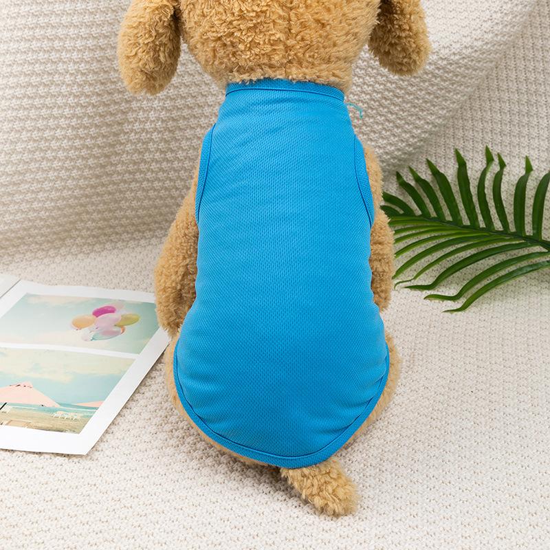 Spring Summer New Dog Clothes Thin Breathable Small Dog Teddy French Bucket Clothes Universal Pet Solid Color Vest Pet Clothes