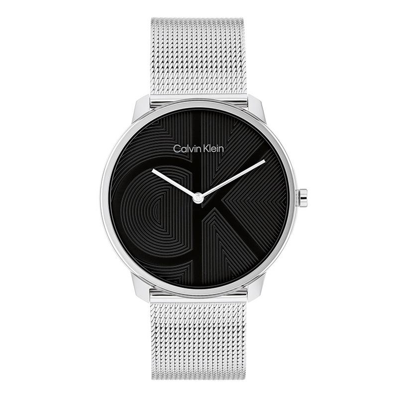 Calvin Klein Часы кварцевые стальной ремешок 40мм черный циферблат унисекс 30м водонепроницаемые 25300012