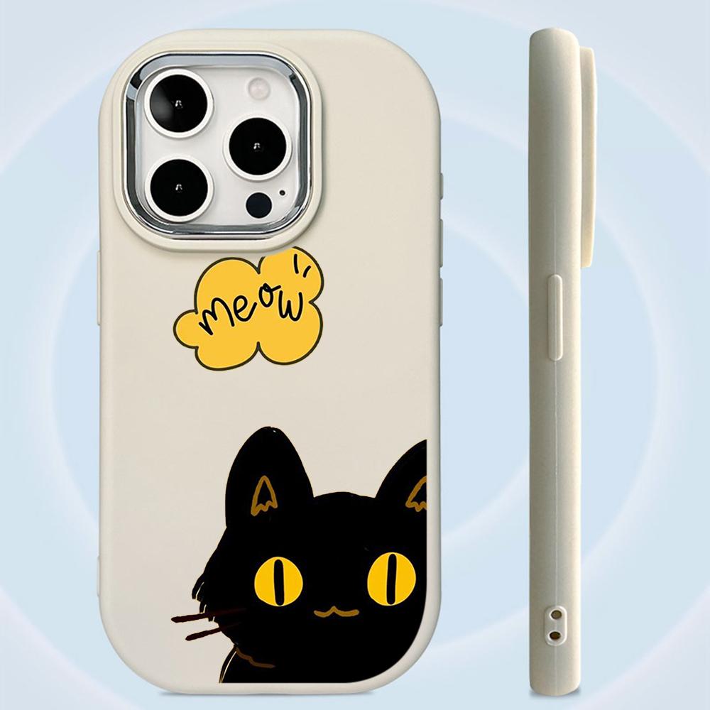 LZ9 мультяшный кот милый художественный дизайн мягкий чехол для телефона Samsung S24 Ultra S23 Plus S21 A16 A54 A34 A06 Infinix Hot 40 30i защита объектива противоударный чехол