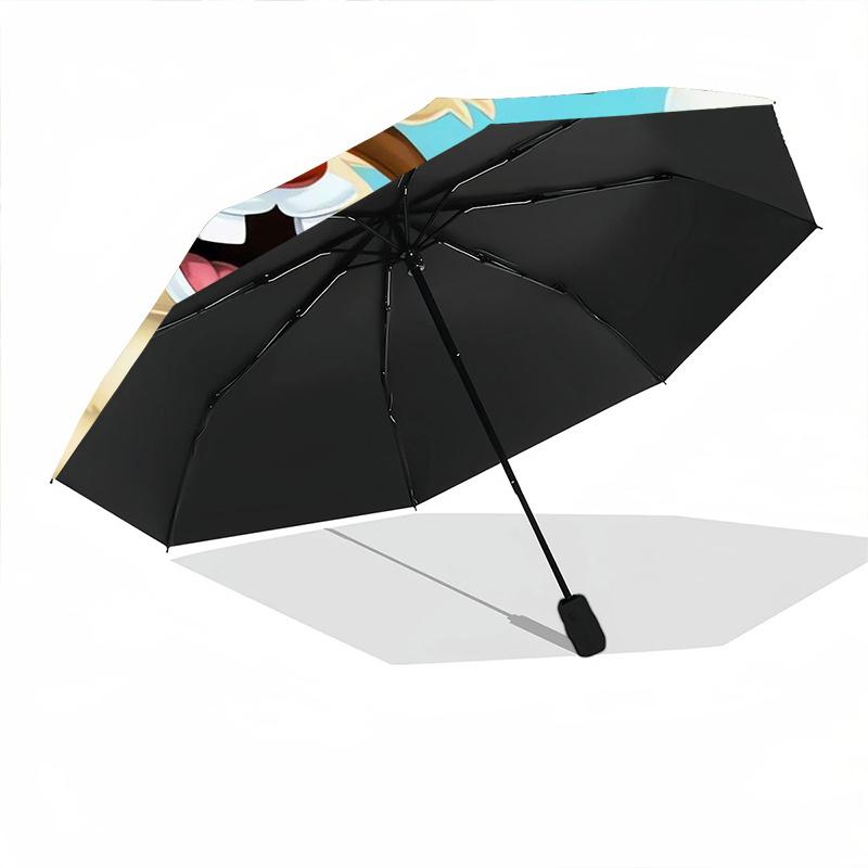 Chip & Dale Acorn Adventure Automatic Opening and Closing Umbrella - Small Umbrella Suitable for Various Occasions, Portable 3-Fold Small Um