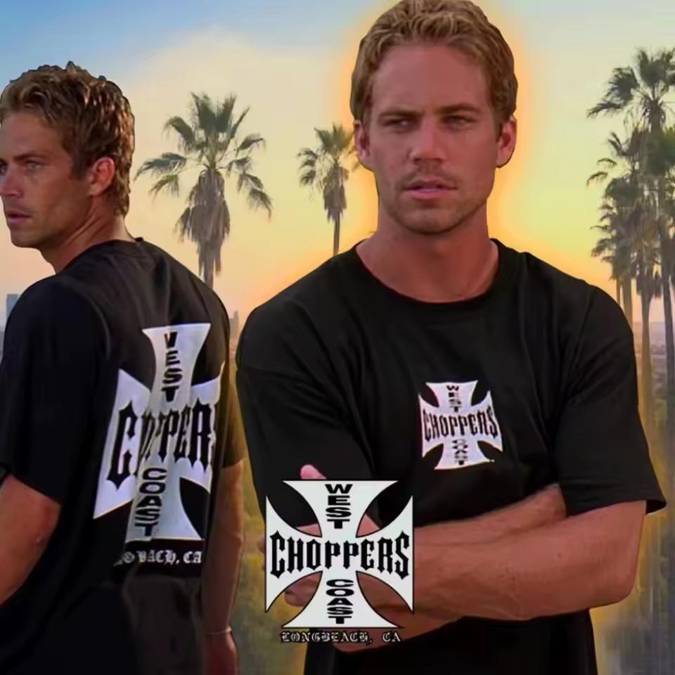 Летняя Модная Футболка Мужская Женская Хлопок West Coast Choppers Принт Оверсайз Футболка Повседневная Короткий Рукав Круглый Вырез Винтажная Одежда
