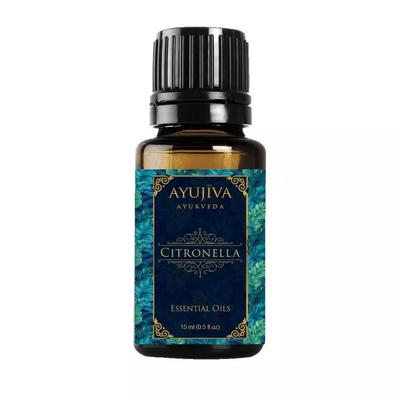 Эфирное масло Цитронеллы (15 мл), Citronella Essential Oil, Ayurveda