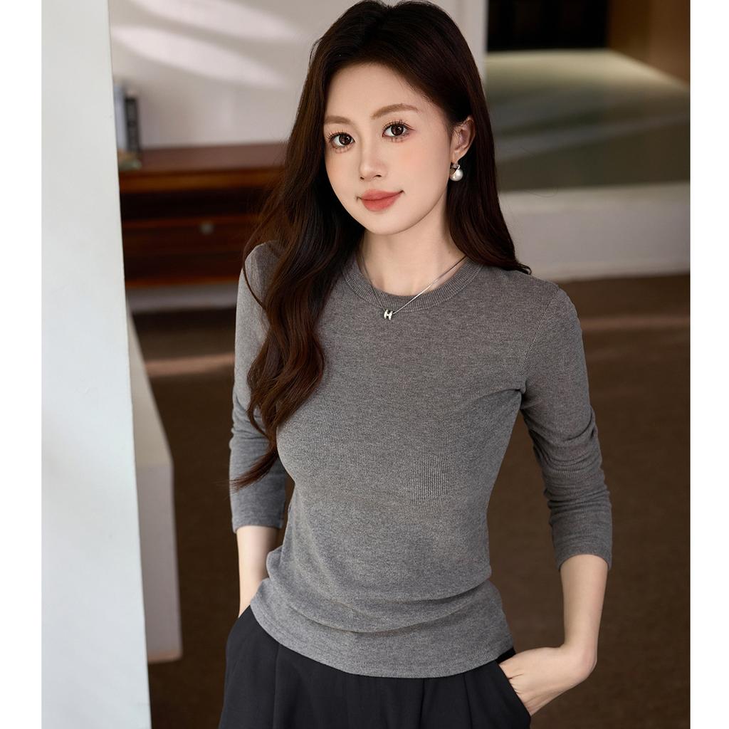 Футболка Boutique Mousse Cashmere Soft Waxy с длинным рукавом для женщин, осень-зима, новая внутренняя базовая рубашка
