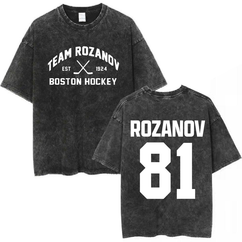 Heated Rivalry Shane Hollander Ilya Rozanov Hollanov washed Vintage Tshirt Men Women Fashion Oversized T Shirts Streetwear