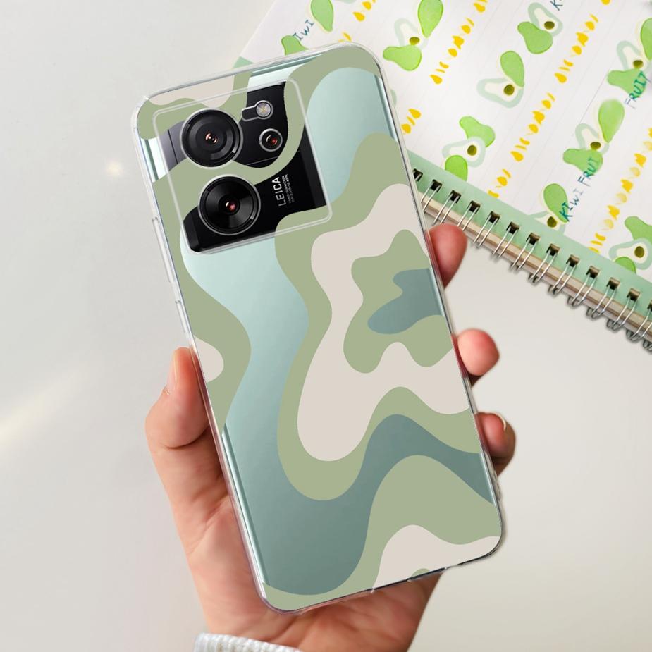 Чехол для Xiaomi 13T Pro Роскошная окрашенная задняя крышка Прозрачный силиконовый чехол для телефона Для Xiaomi Mi 13T Pro 13TPro Мягкие чехлы Сумки 6.67''