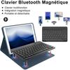 Coque Clavier - E.F.CONNECTION - iPad A16 (11") - Bleu Marine - Clavier Bluetooth AZERTY - avec Souris Stylet