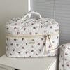 Floral Cotton Quilted Makeup Bag Cute Stationery Storage Bag Makeup Lipstick Case  Makeup Accessory