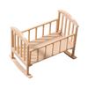 Miniature Dollhouse Baby Bed Simulation Rocking Bed Model Mini Baby Crib  Dollhouse Furniture