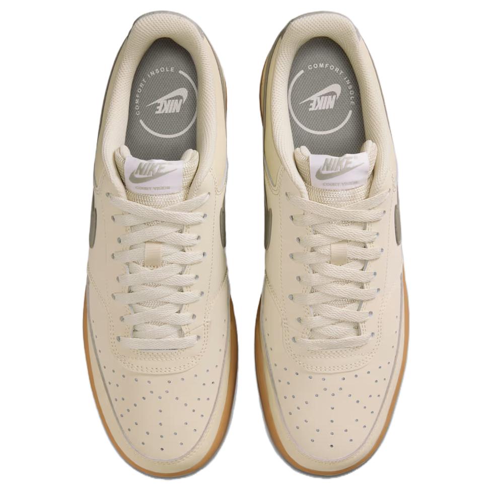 Nike Кроссовки Court Vision Low Кожаные Низкие Скейтбордические Мужские Светло-коричневые HV8139-200