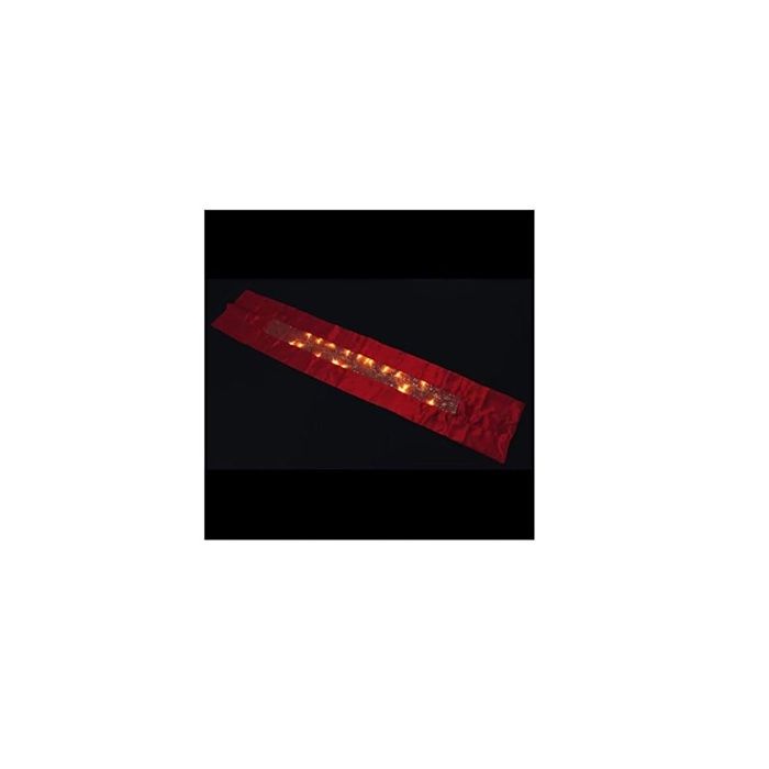 Chemin de table lumineux LED 28 x 140 cm Chaleureux rouge
