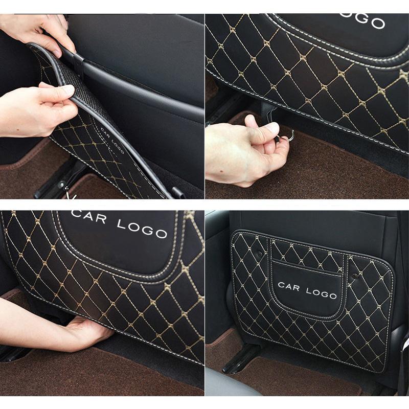 Car Interior Seat Backrest Anti-kick Protector Pad Cover For Porsche Panamera Cayenne 971 911 9YA Macan Boxster Auto Accessories