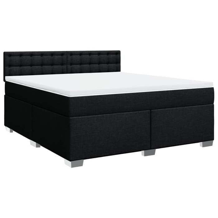 Maison Exclusive - Sommier à lattes de lit avec matelas Noir 180x200 cm Tissu