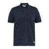 Mens D555 Rosemary Stripe Jersey Woven Kingsize Polo Shirt