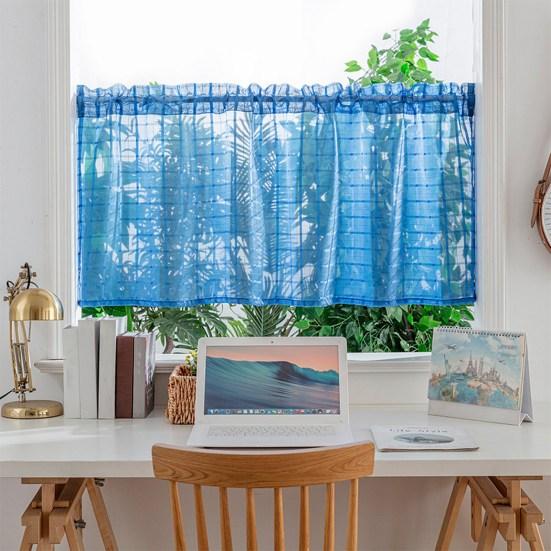 Короткая занавеска Yousheng с воздушным дренажем, устойчивая к разрывам, не выцветающая, простая в установке, полупрозрачная перегородка, оконная сетка, кухонные принадлежности