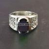 Black Onyx Oval Cut Gemstone With 925 Sterling Silver Ring For Men's #A815 JL375666906487