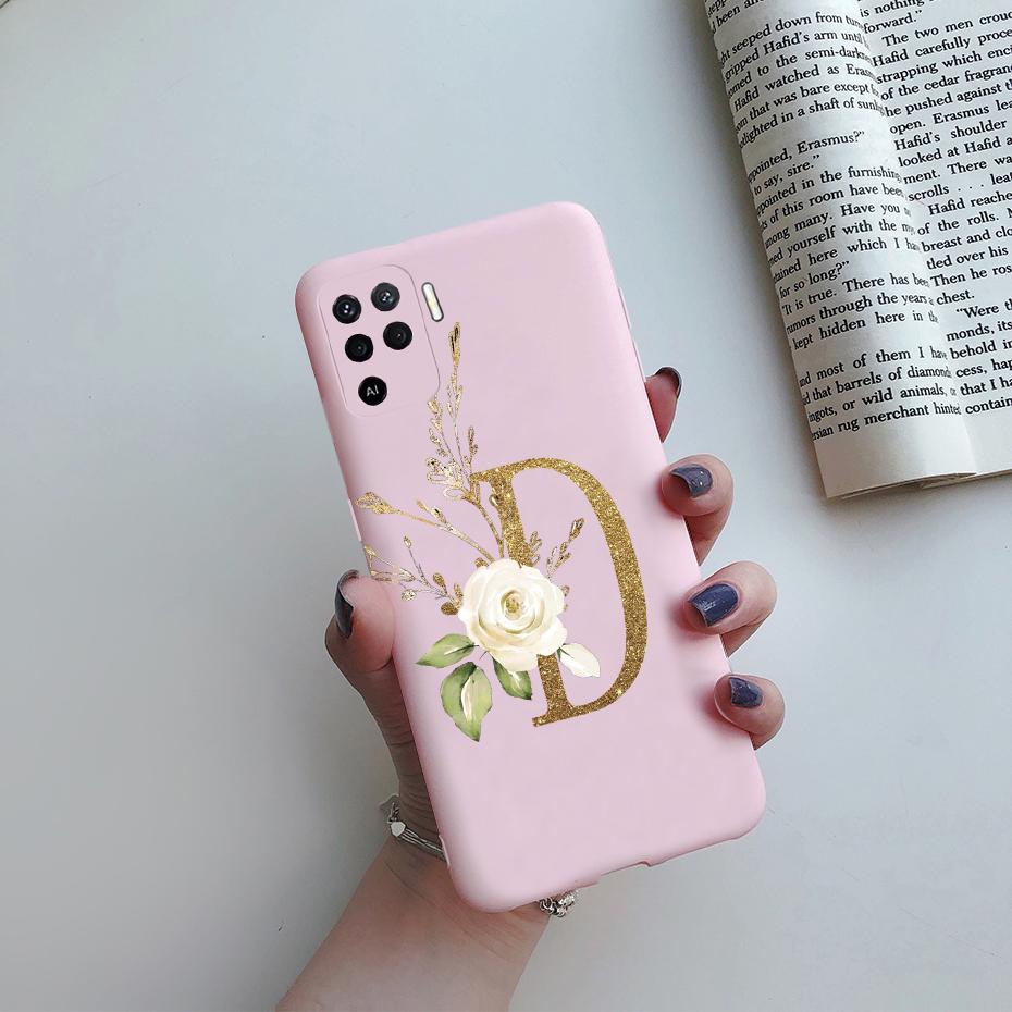 Чехлы для телефона для OPPO A94 F19 Pro Reno 5 Lite Силиконовый задний мягкий чехол Милые буквы Чехол Ударопрочный бампер для OPPO A94 5G Чехол