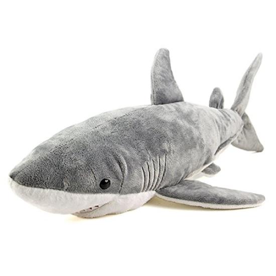 Colorata Great White Shark Plush Toy (Large SizeSoft Touch) Realistic Shark Animal Toy Doll Gift Present Birthday (Twice Inspected) Christmas