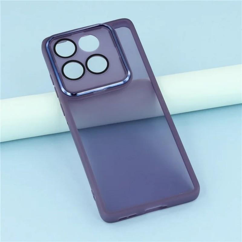 Для Motorola Edge 60 Fusion 5G Чехол из ТПУ серии WANLONFENG DKSM с гальванизированной рамкой и задней крышкой из закаленного стекла