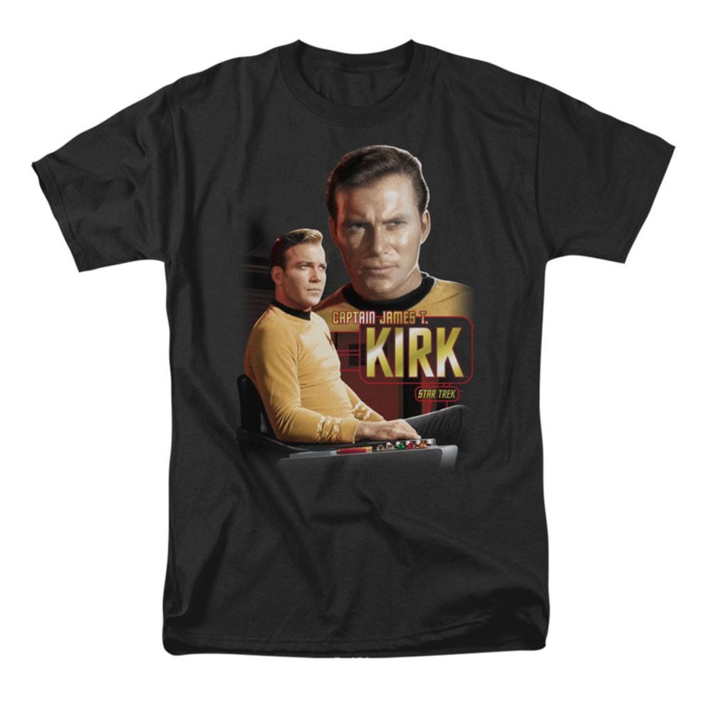 Men's Star Trek Captain Kirk T-shirt XXX-Large Black