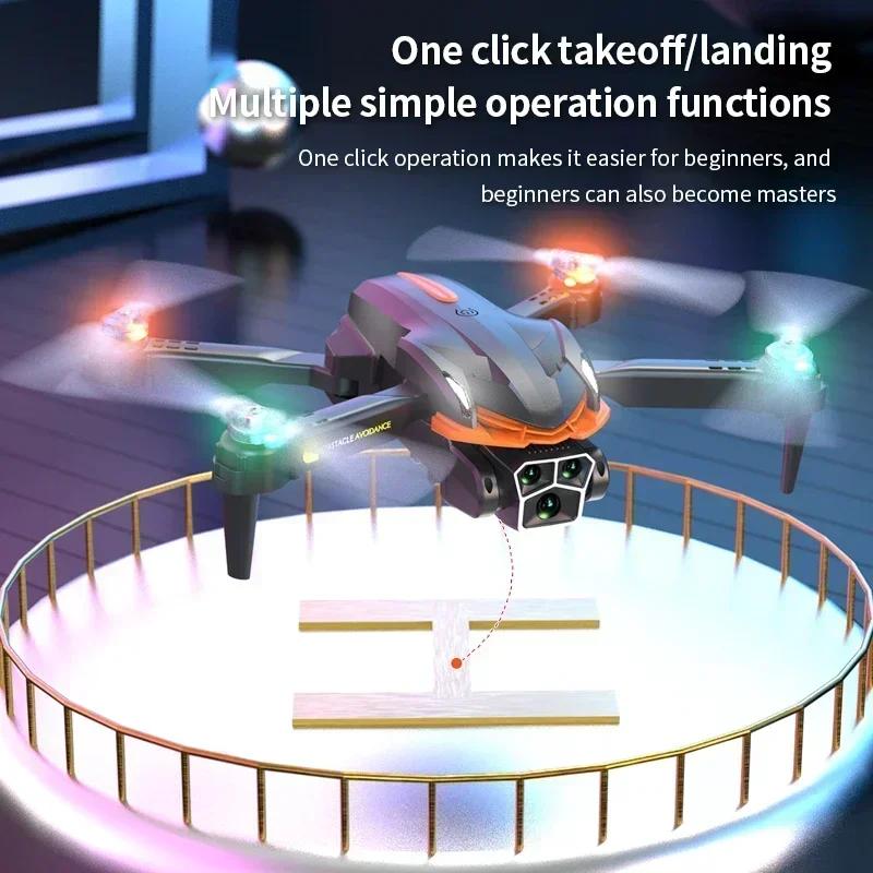 New AE4 Pro Drone Foldable Colorful lights 8K Professinal Triple HD Camera Optical Flow Positioning Avoidance Drone