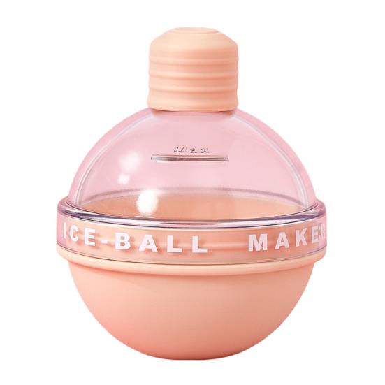 Силиконовый лоток для льда для виски, большой круглый генератор кубиков льда с крышками для коктейлей, бурбона и напитков, легкосъемные сферические формы для кубиков льда