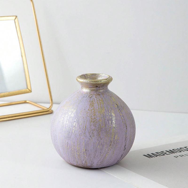 1 шт. Ваза, украшение, простая цветочная композиция, контейнер, украшение для дома, маленькая ваза, фиолетовая, цветная, деревянная, зеленая, 4 цвета