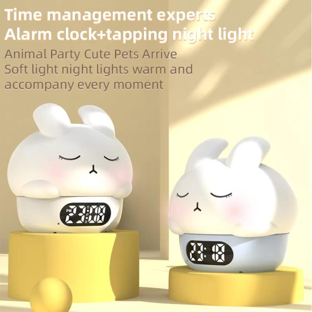 Цифровой будильник с переключаемым цветом, силиконовые хлопающие огни, новый милый ночник, дом