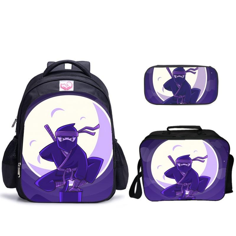 Ninja Kidz Крутой набор ниндзя, Школьная сумка, Сумка для еды, Пенал, Детский школьный набор