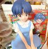 Bandai Official Ranma 1/2 Akane Tendo Anime Figure, Relaxing Sitting Pose PVC Collectible Model, Desktop Decor Gift for Fans