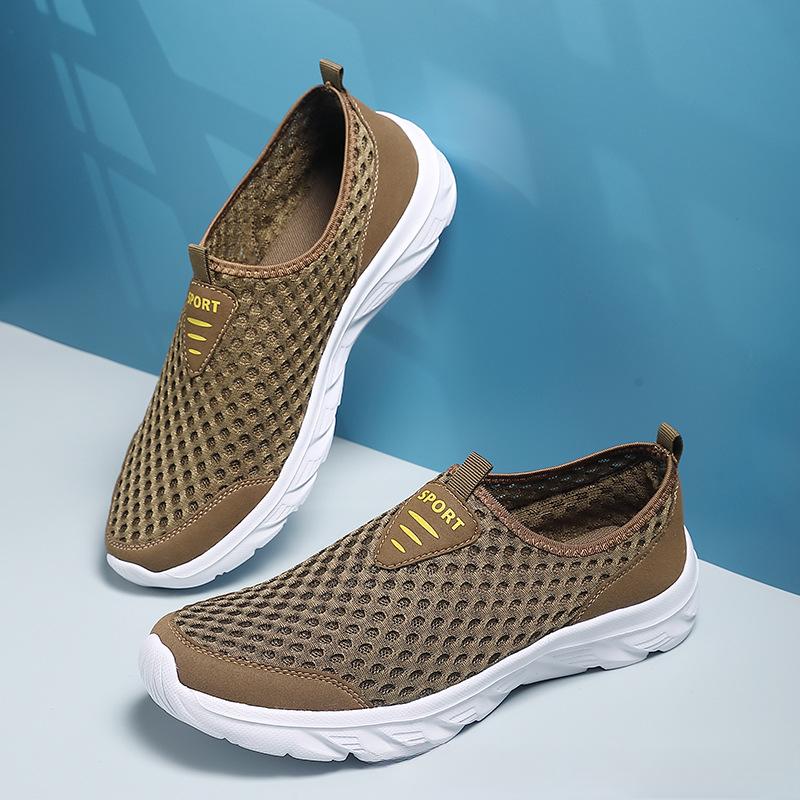 YRZL Lightweight Men Casual Shoes Breathable Slip On Male Casual Sneakers Anti-slip Men's Flats Outdoor Walking Shoes Size 39-46