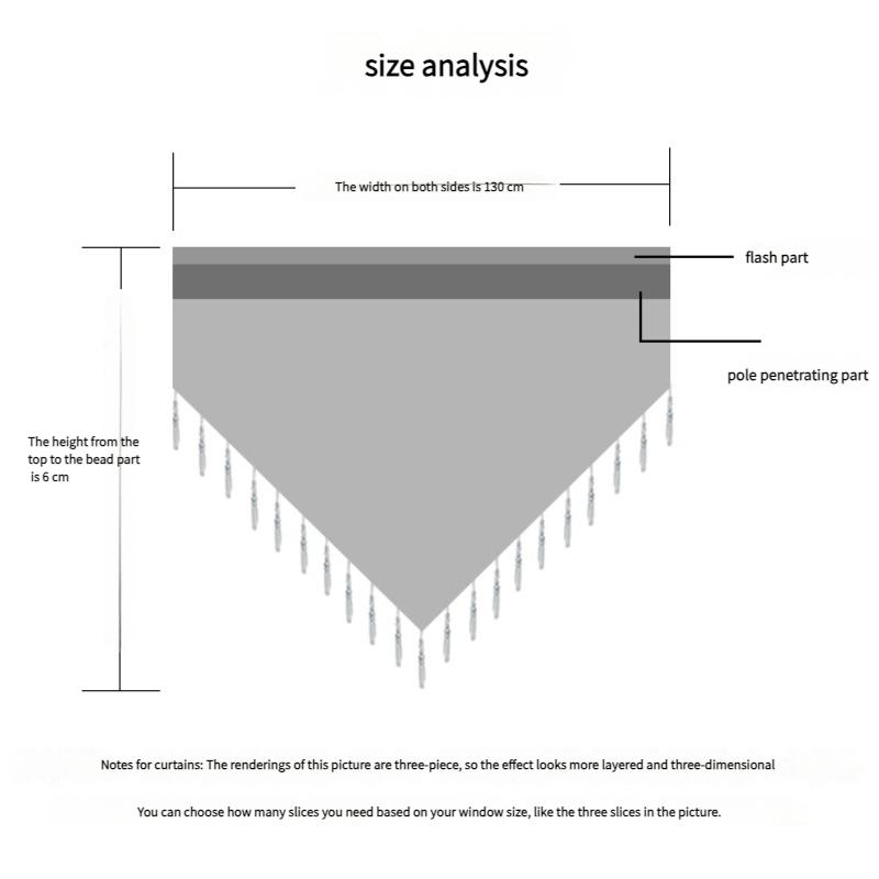 Прозрачный треугольный ламбрекен с карманом для штанги для штор, кухонное окно, тюлевые шторы, светофильтрующий полиэстер, декоративный шарф для окон